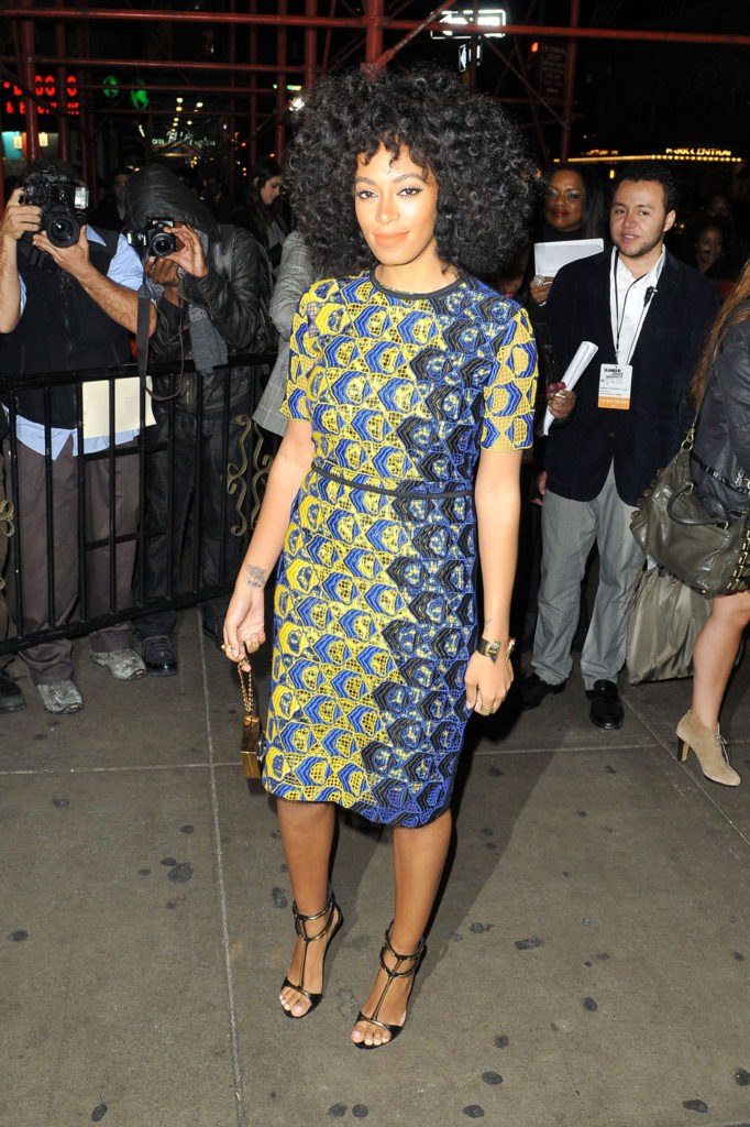 Singer Solange Knowles makes her way into the'Glamour Women of the Year Awards' at Carnegie Hall in New York City
