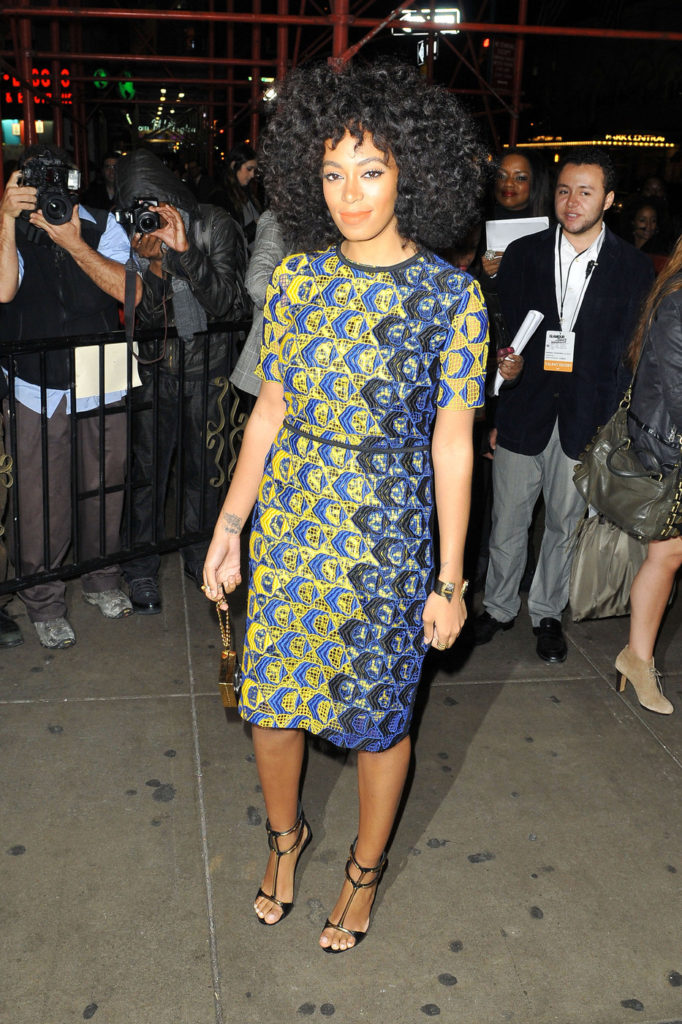 Singer Solange Knowles makes her way into the 'Glamour Women of the Year Awards' at Carnegie Hall in New York City