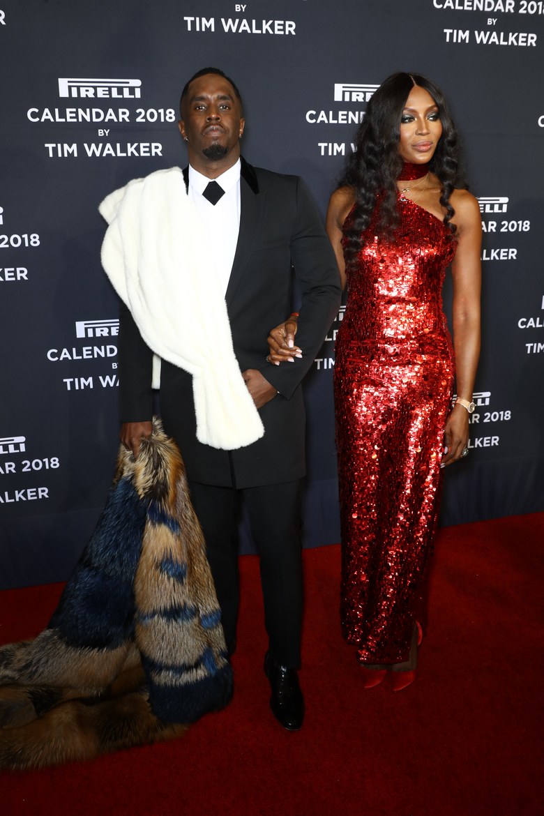 Naomi Campbell and Sean'Diddy' Combs at the Pirelli Calendar 2018 Launch Gala. Credit: Paul Zimmerman/Getty Images