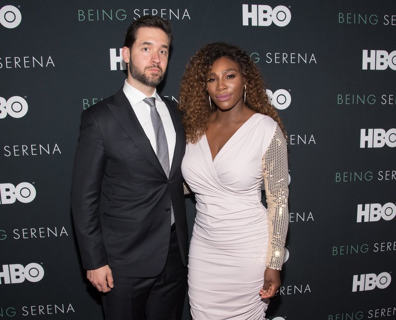 Alexis Ohanian and Serena Williams attended the"Being Serena" Premiere in NYC. Photo by Mike Pont/WireImage
