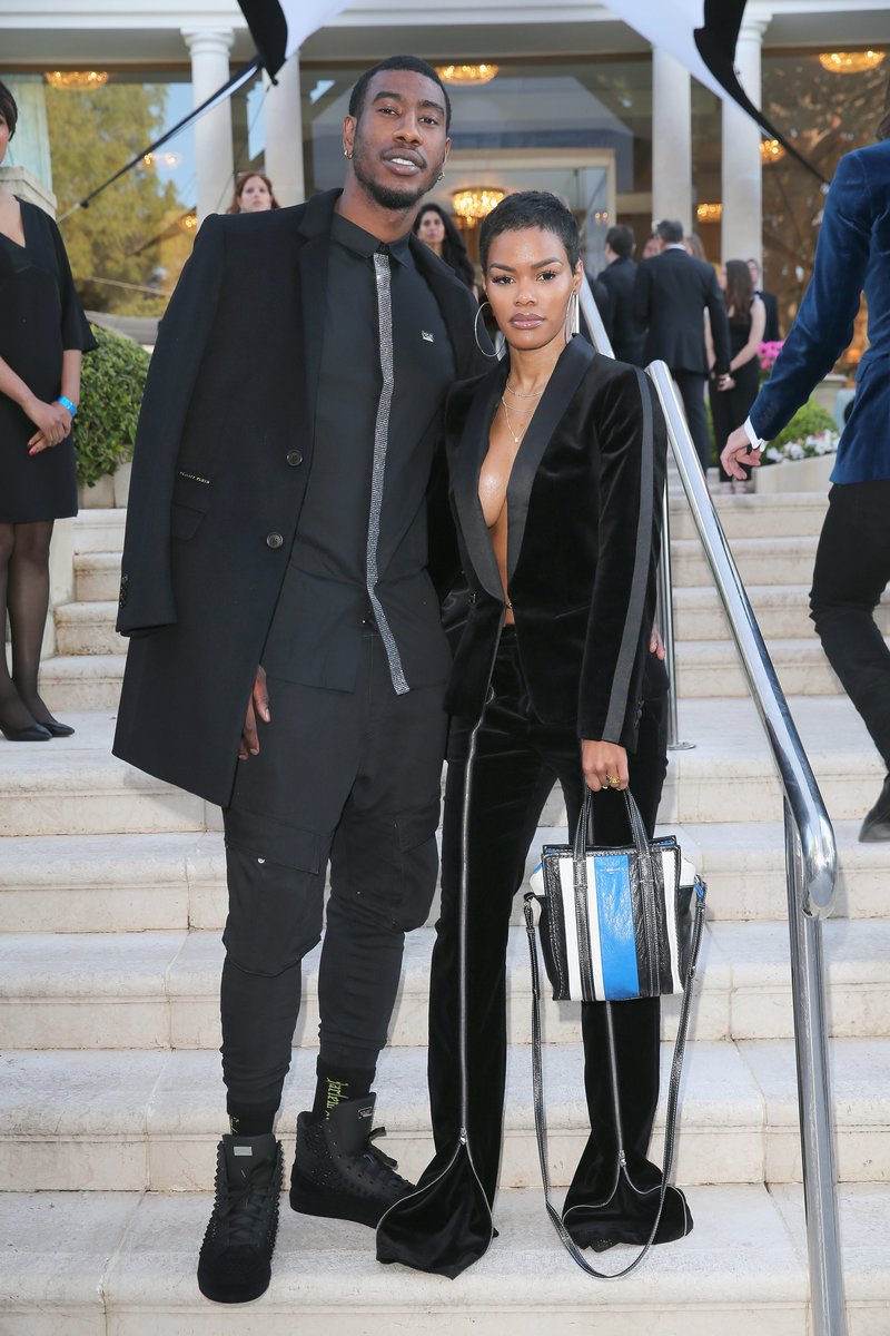 Iman Shumpert and Teyana Taylor arrive at the amfAR Gala Cannes 2018. Photo by Gisela Schober/Getty Images