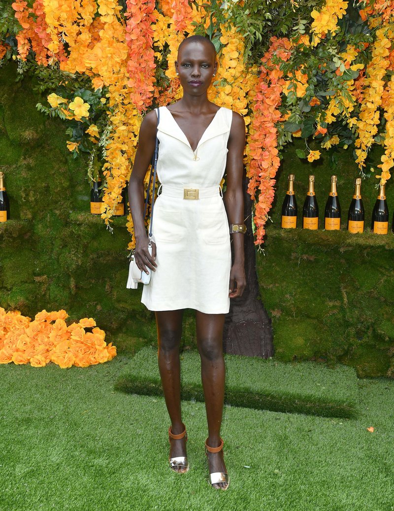 Grace Bol attended the 11th Annual Veuve Clicquot Polo Classic at Liberty State Park in Jersey City. Photo credit: Angela Weiss/AFP/Getty Images
