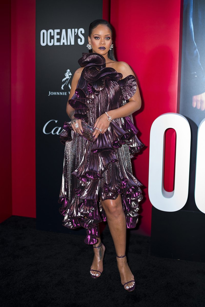 Rihanna wearing Givenchy at the Ocean's 8 premiere in NYC. Picture by Michael Stewart/Getty Images