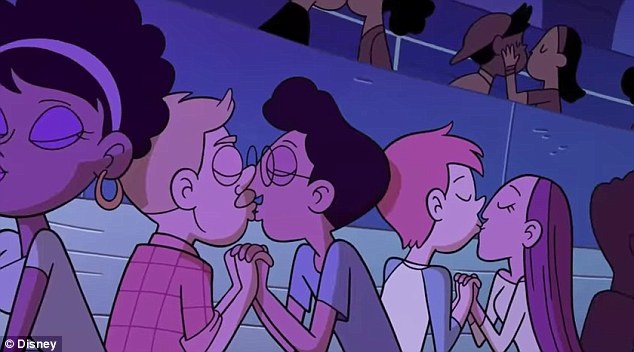 Disney gay kiss cartoon