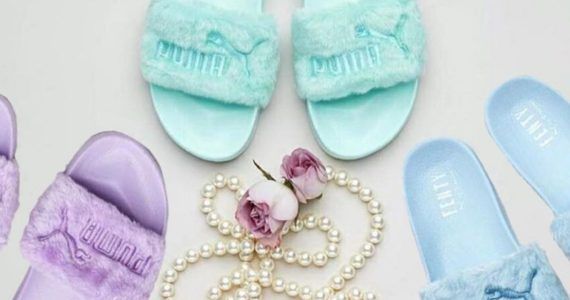 FentyxPuma Fur Slides