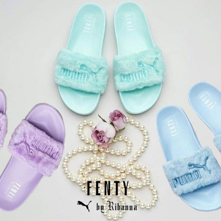 FentyxPuma Fur Slides