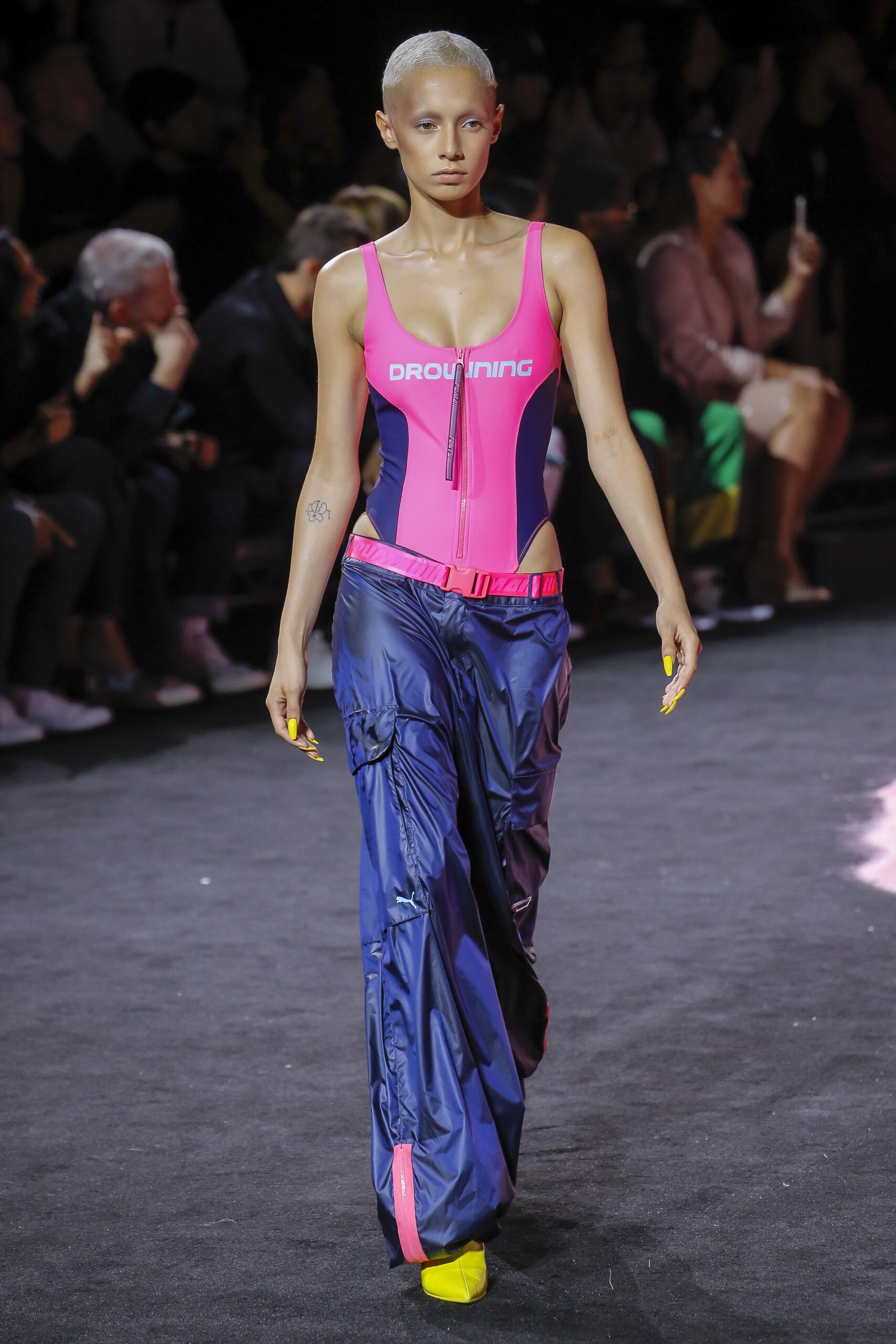 new york fashion week runway spring summer 2018 catwalk designer ready to wear rihanna fenty puma motocross jazzelle zanaughtti