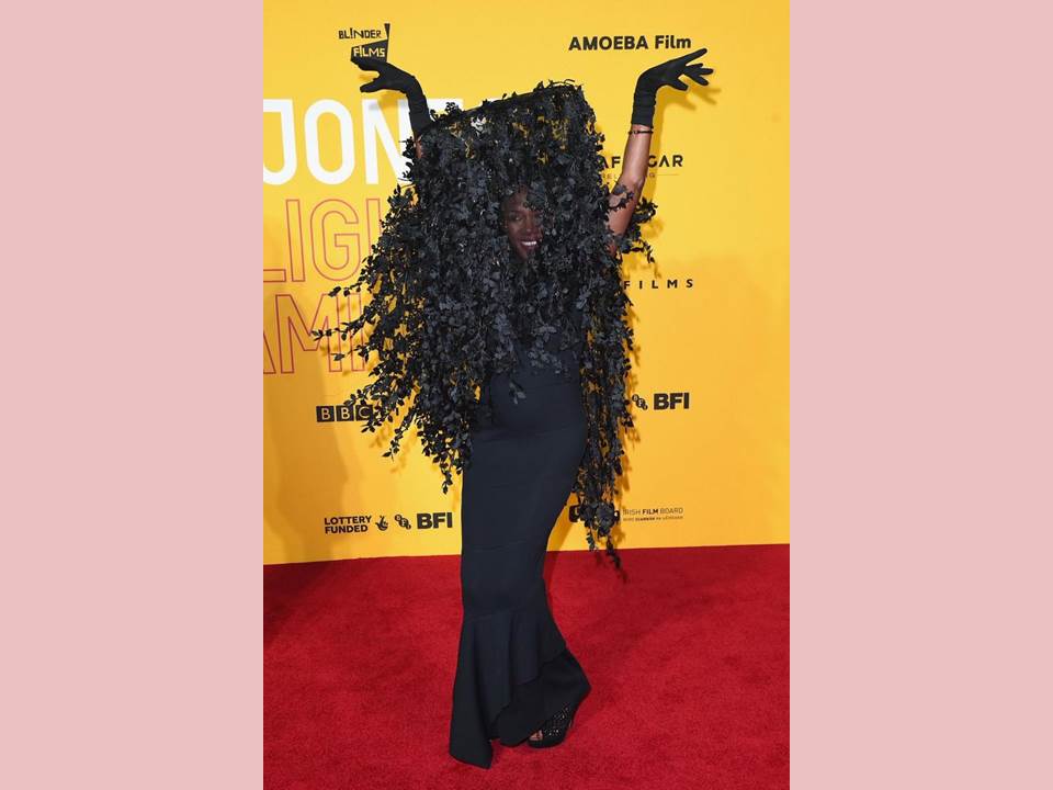 Grace Jones in a Philip Treacy veil at the Bloodlight and Bami premiere. Pic from Instagram @philiptreacy