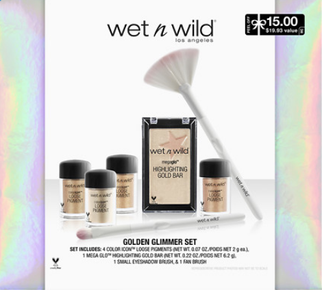 Wet n Wild Golden Glimmer Set $15