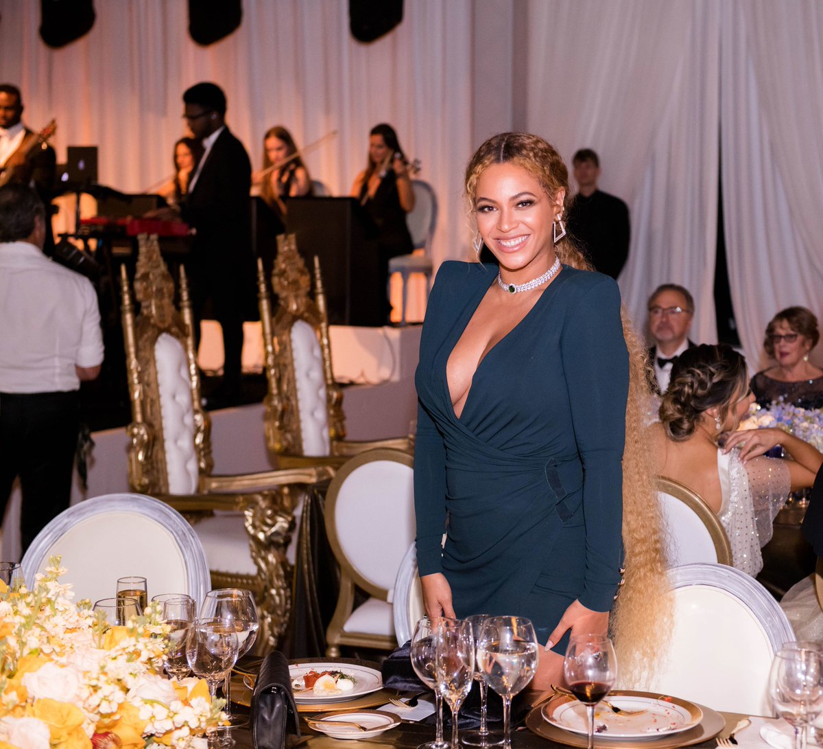 Beyonce at Serena's wedding.
