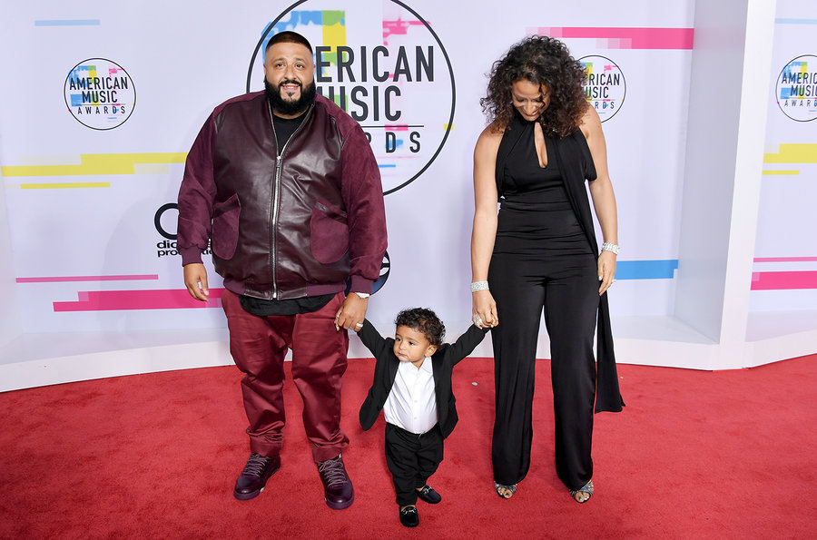 DJ Khaled, Asahd Tuck Khaled & Nicole Tuck. Photo by Neilson Barnard for Getty Images