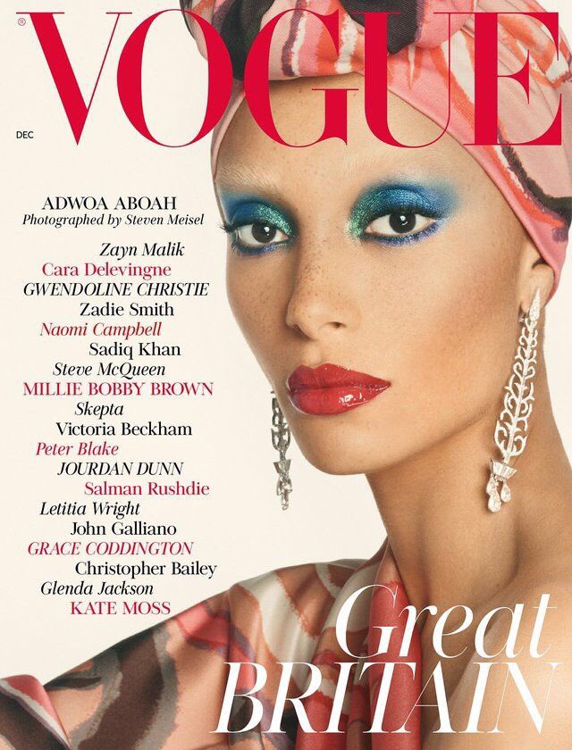 Edward Enniful's first edition as EIC of British Vogue. Photographed by Steven Meisel