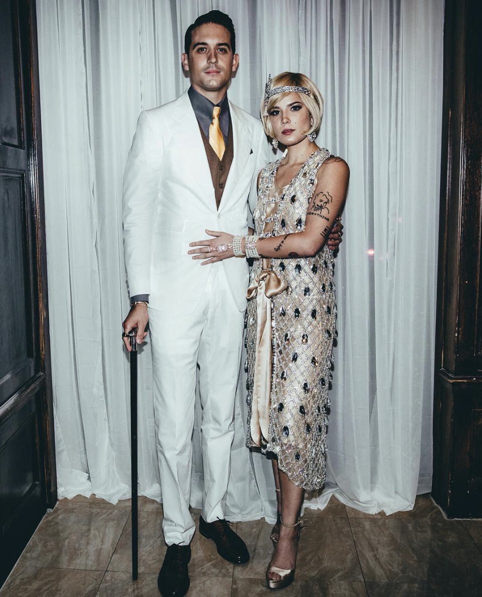 Halsey and G-Eazy as Daisy Buchanan and Jay Gatsby. Instagram @halsey