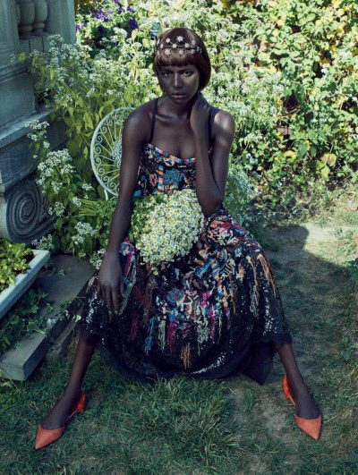 Ajak Deng for Elle UK photographed by Ed Singleton