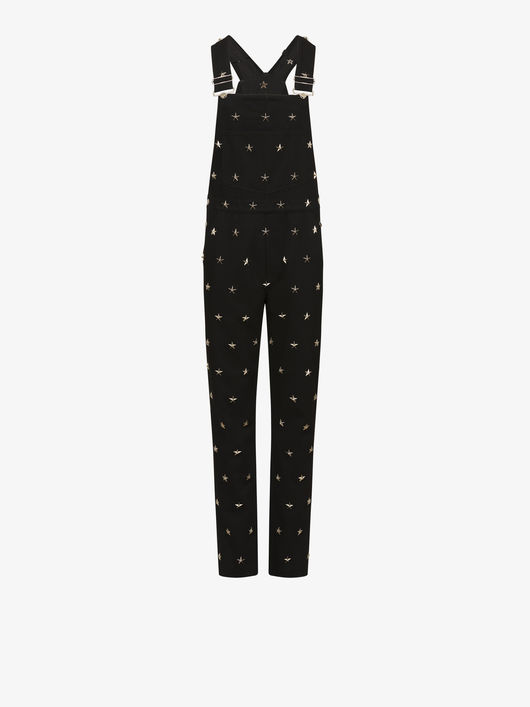 Dungarees with silver metal stars $3900