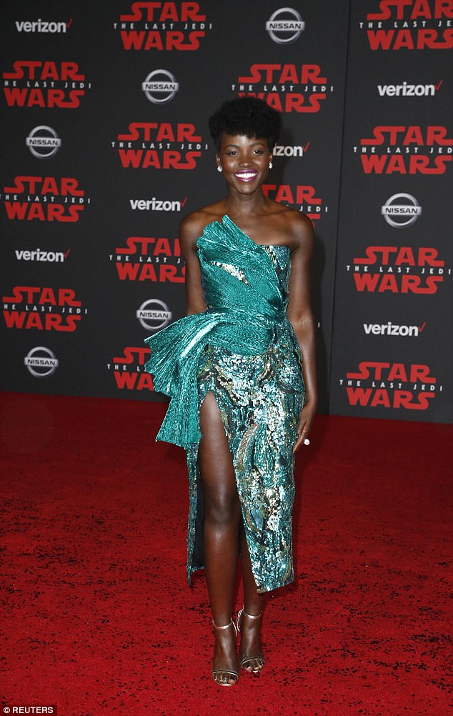 Lupita Nyong’o in Halpern at the premiere of ‘Star Wars The Last Jedi’ in Los Angeles. Picture by Reuters