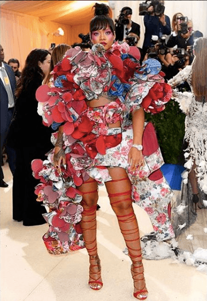 Rihanna at the Met Gala. Instagram @badgalriri