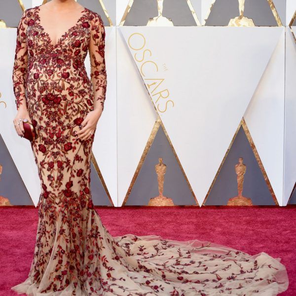 Chrissy Teigen in 2016 wearing Marchesa