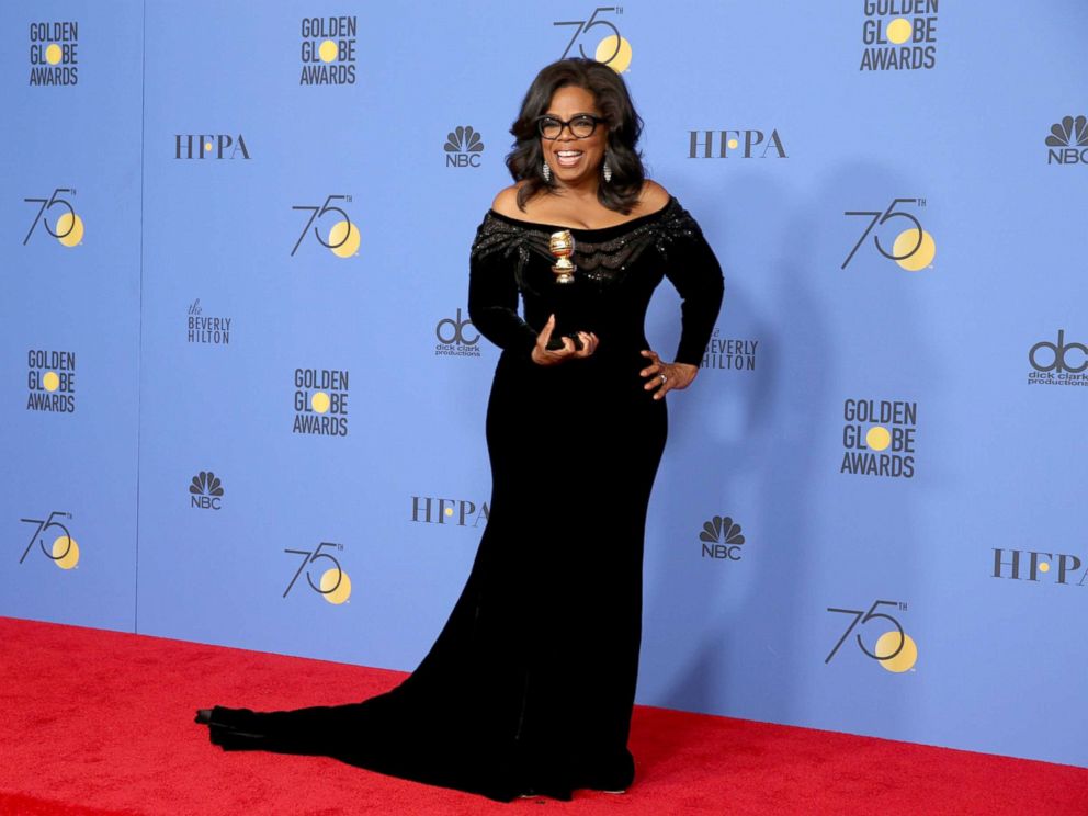 Golden Globe Awards 18 - Oprah Winfrey with her Cecil B. Demille award. Photo by Lucy Nicholson/Reuters Oprah Winfrey with her Cecil B. Demille award. Photo by Lucy Nicholson/Reuters