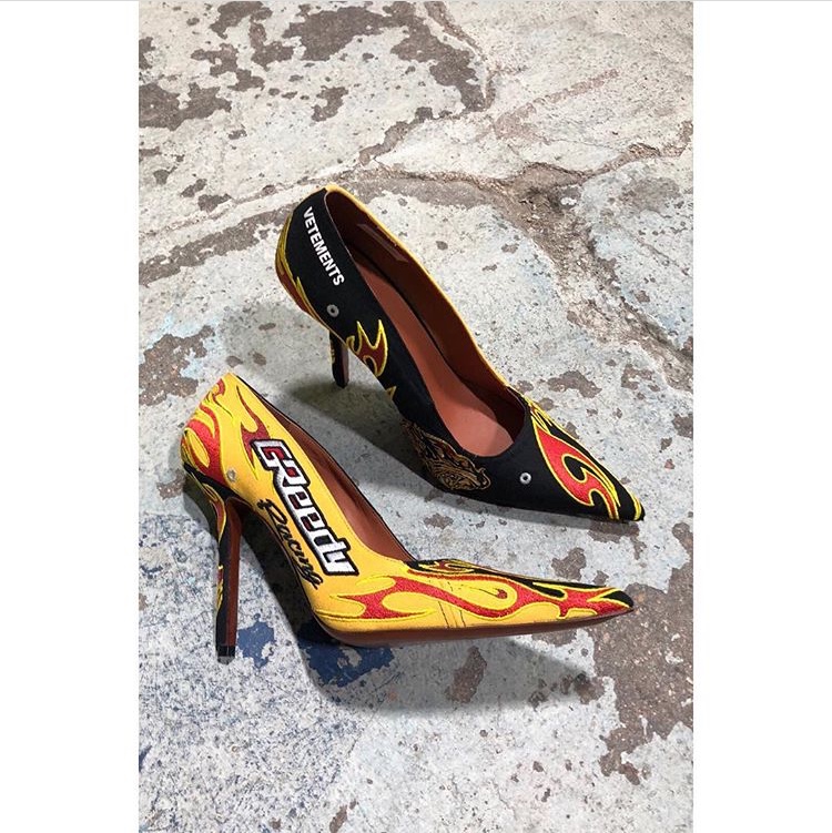 Vetements' New "FW19 Racing Shoes" Stiletto Heels are FIRE