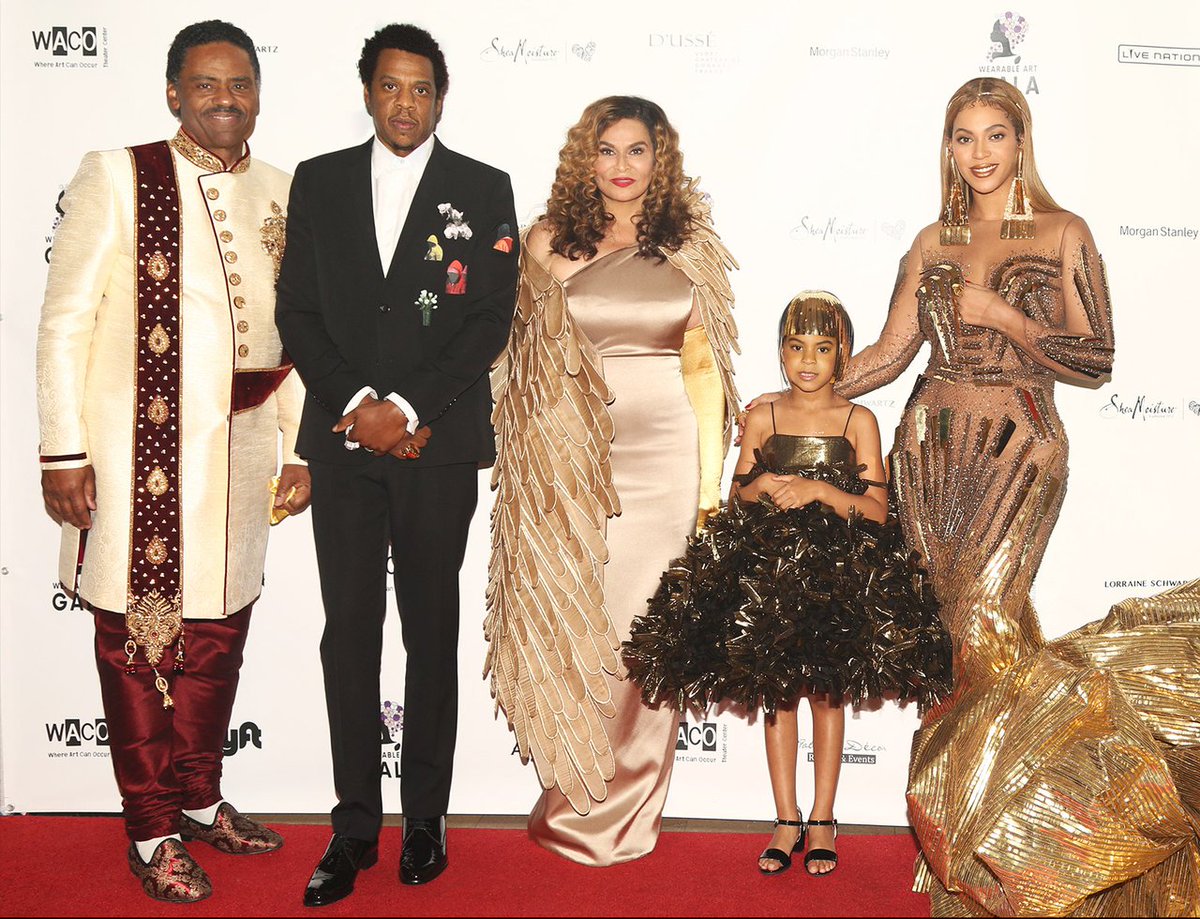 Richard Lawson, JAY-Z, Ms. Tina, Blue-Ivy and Beyoncé