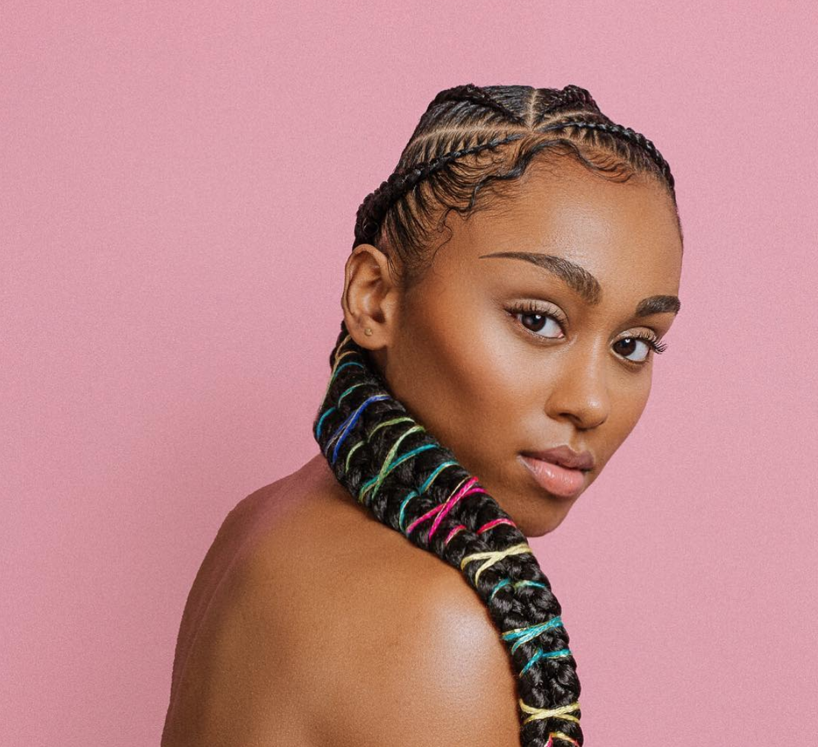 summer braids tied