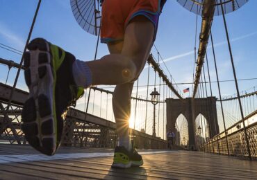 jogging over brooklyn bridge