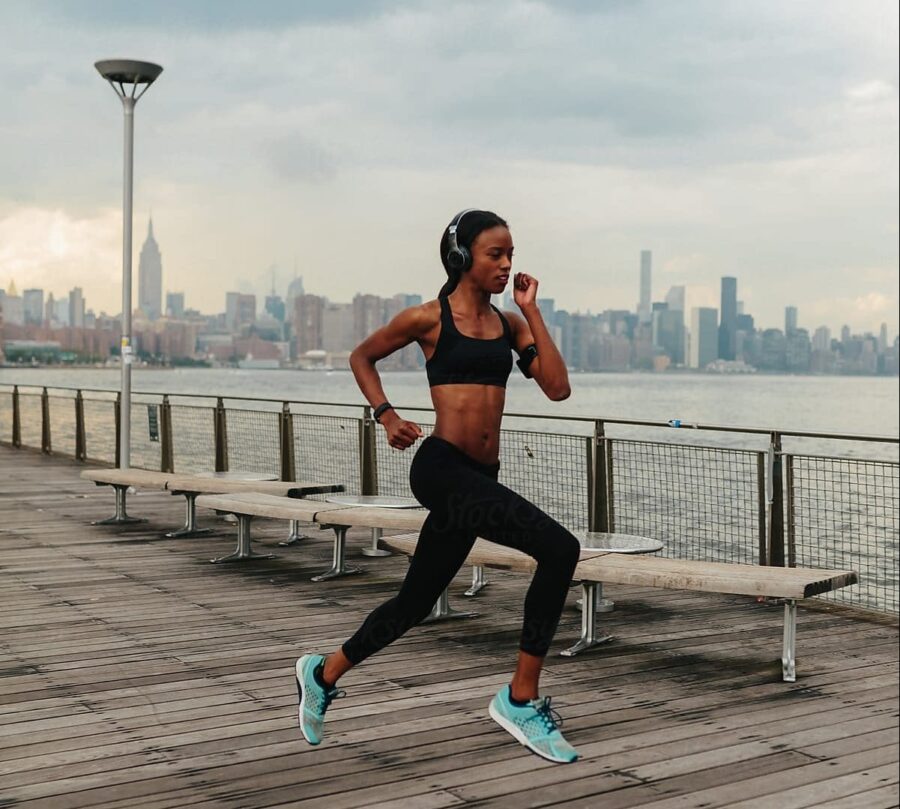 NYC girl Jogging