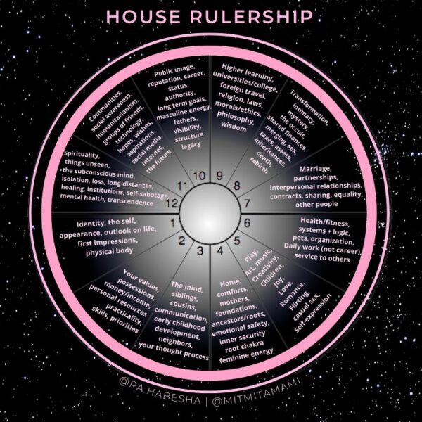 ASTROLOGY HOUSE RULERSHIP CHART