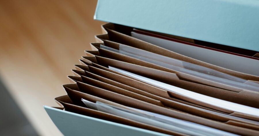 Folder with important documents