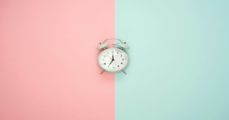 Gray Double-bell Clock