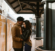 Couple at train station