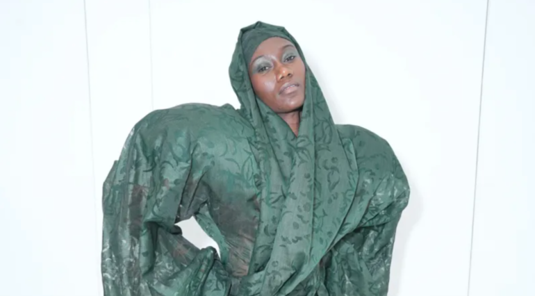 Head to toe emerald look designed by Joseph McRae.